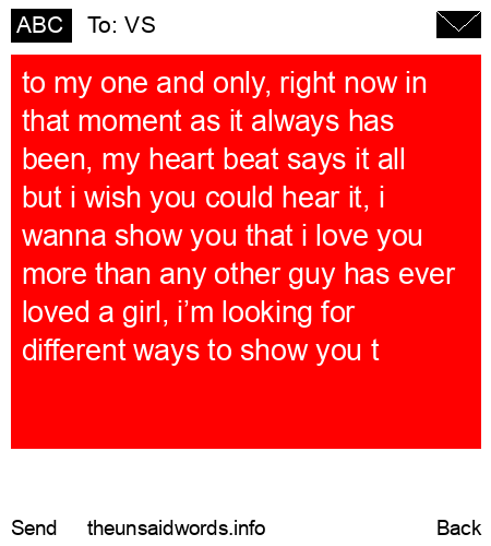 unsent message to VS