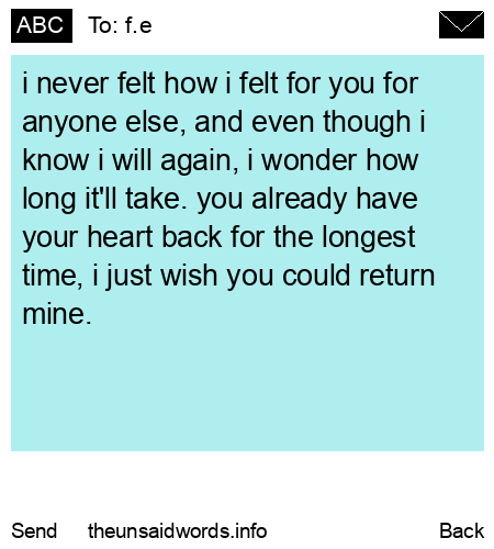 unsent message to f.e