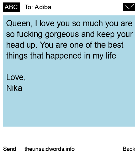 unsent message to Adiba