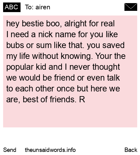 unsent message to airen