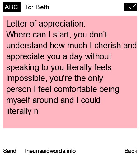 unsent message to Betti