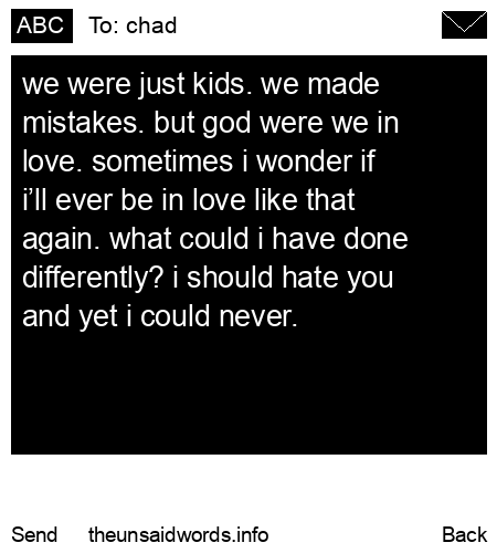 unsent message to chad