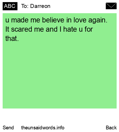 unsent message to Darreon