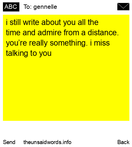unsent message to gennelle