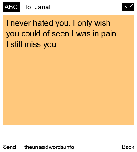 unsent message to Janal