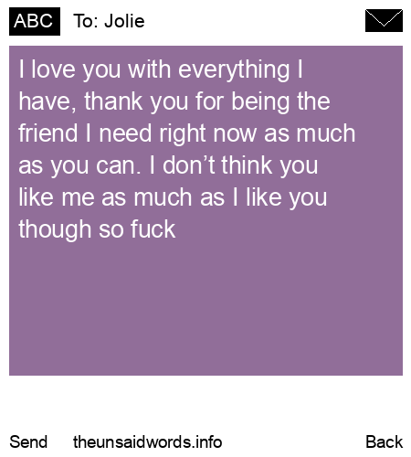 unsent message to Jolie