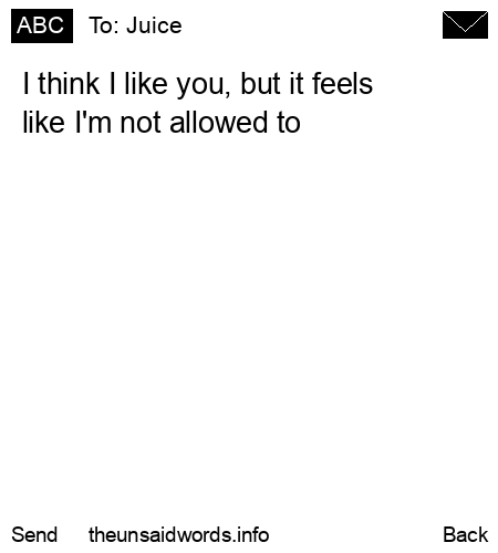 unsent message to Juice