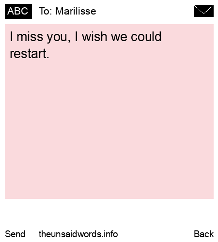 unsent message to Marilisse