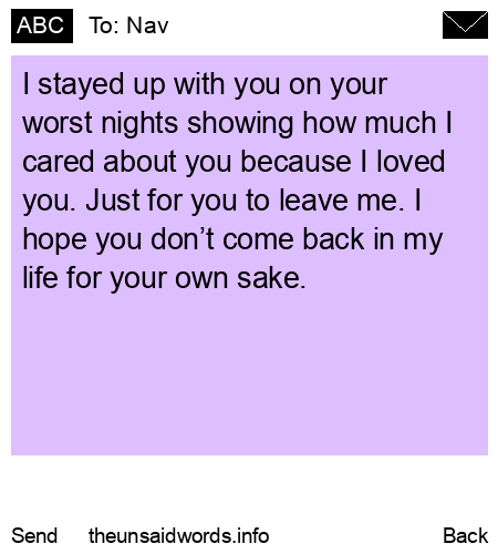 unsent message to Nav