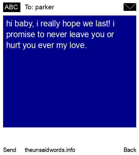 unsent message to parker