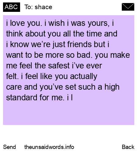unsent message to shace
