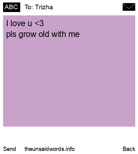 unsent message to Trizha