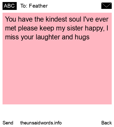 unsent message to Feather
