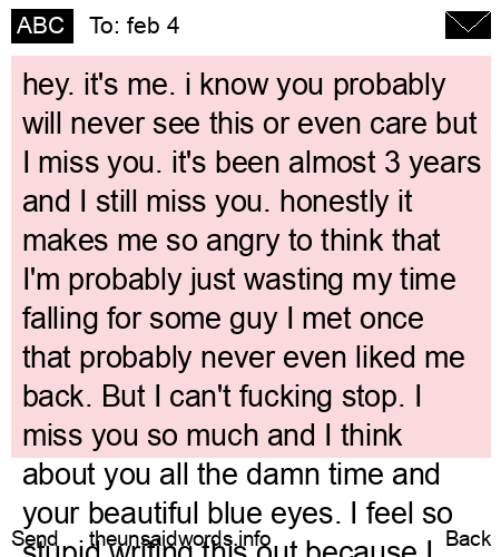 unsent message to feb 4