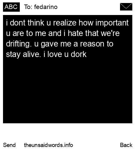 unsent message to fedarino