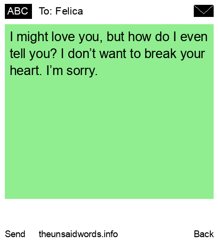 unsent message to Felica