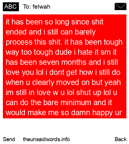 unsent message to felwah
