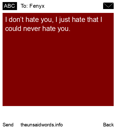 unsent message to Fenyx