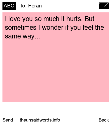 unsent message to Feran