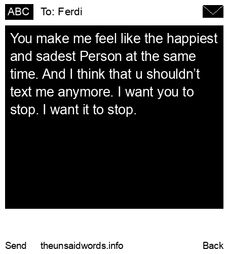 unsent message to Ferdi