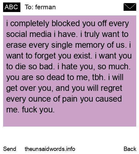 unsent message to ferman