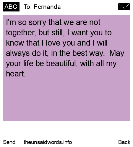 unsent message to Fernanda