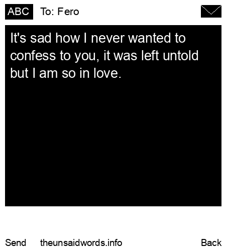 unsent message to Fero