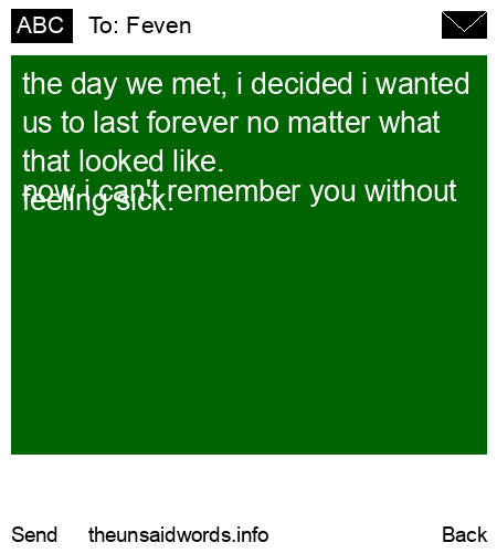 unsent message to Feven