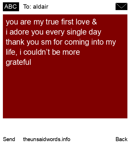 unsent message to aldair