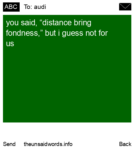 unsent message to audi