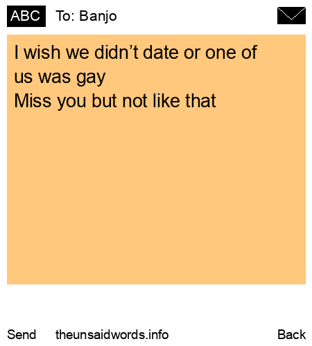 unsent message to Banjo