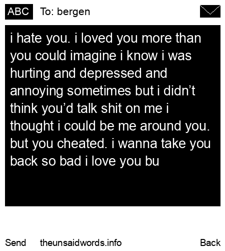 unsent message to bergen