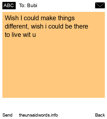 unsent message to Bubi