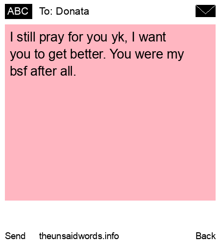 unsent message to Donata