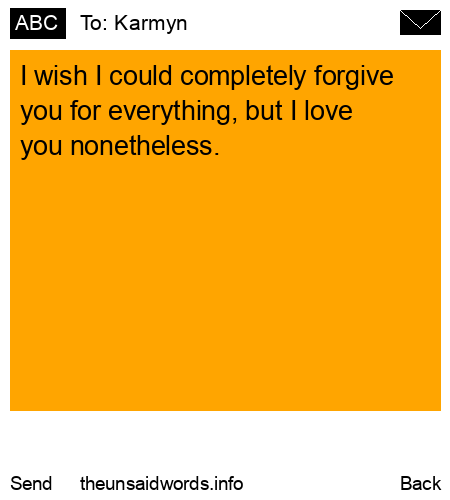 unsent message to Karmyn 