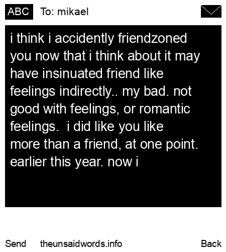 unsent message to mikael