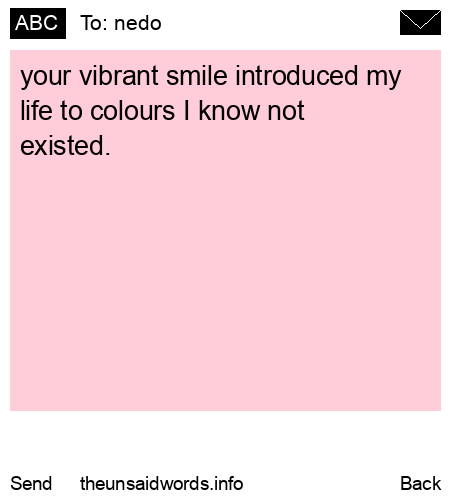 unsent message to nedo