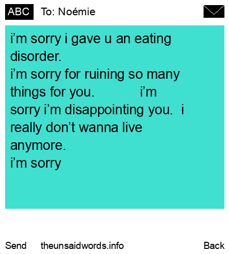 unsent message to Noémie