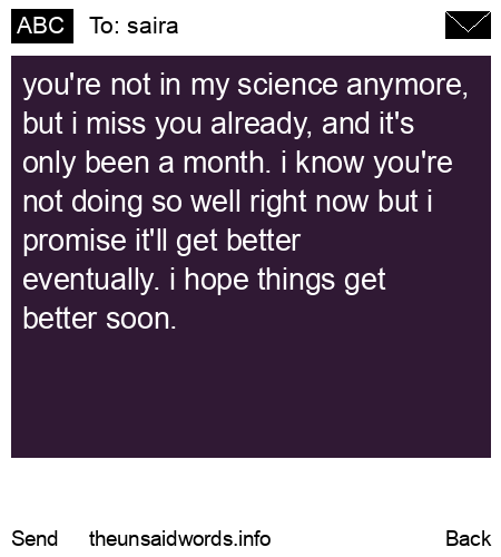 unsent message to saira