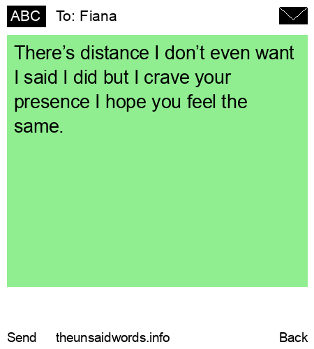 unsent message to Fiana 