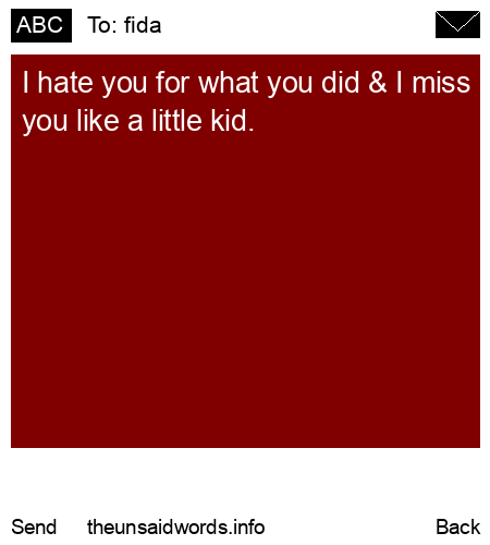unsent message to fida