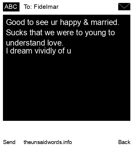unsent message to Fidelmar 