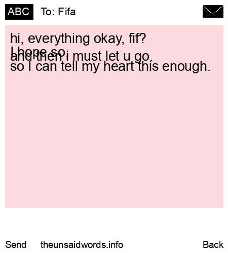 unsent message to Fifa