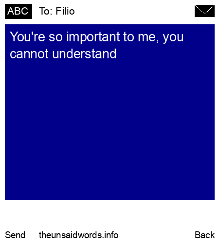 unsent message to Filio