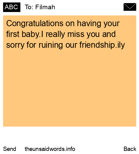 unsent message to Filmah