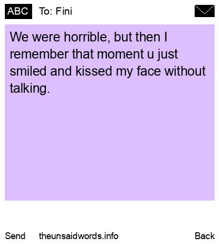 unsent message to Fini