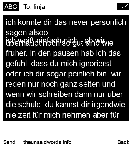 unsent message to finja