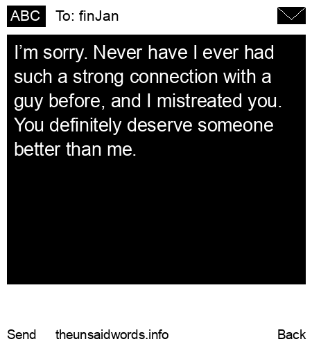unsent message to finJan