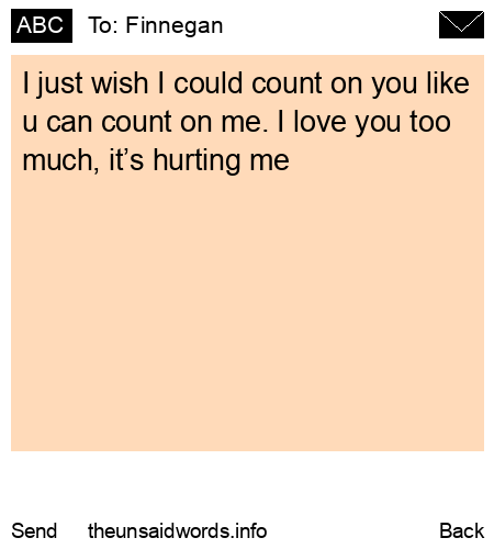 unsent message to Finnegan