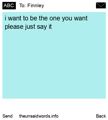 unsent message to Finnley